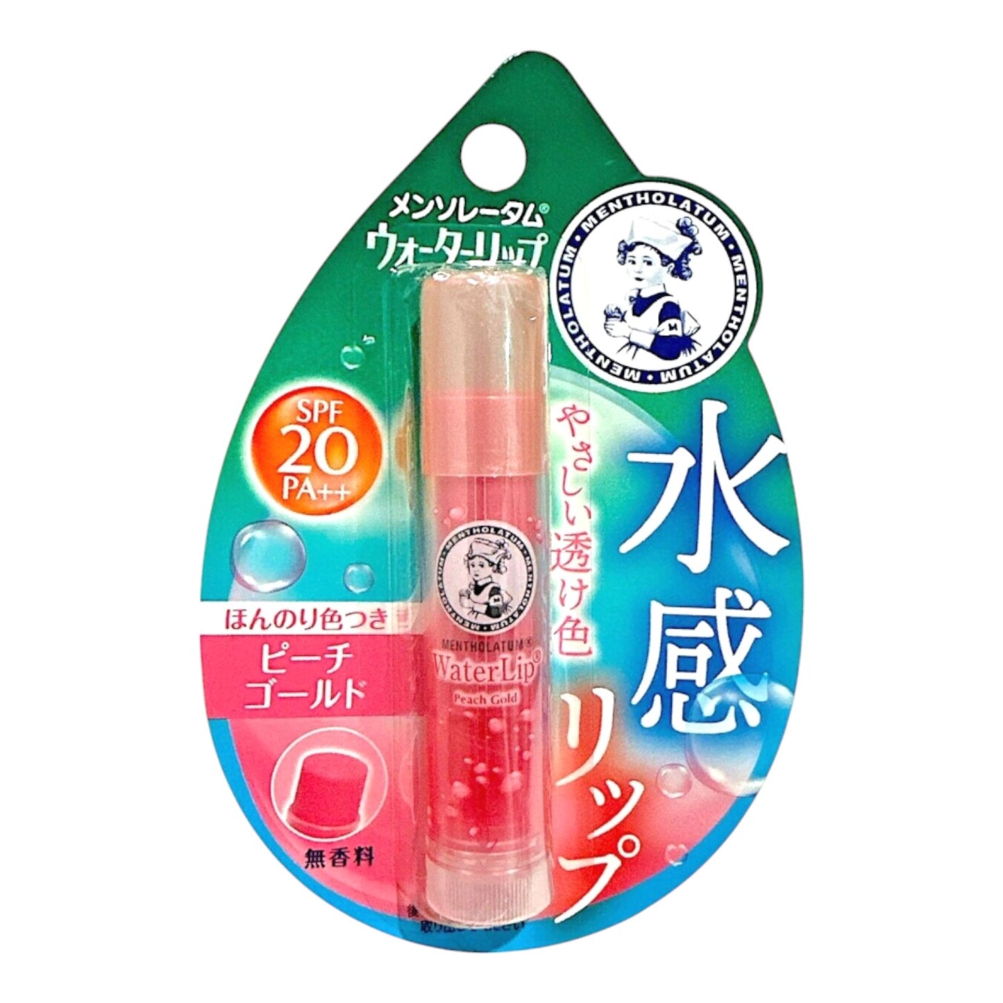 Rohto Mentholatum Water Lip Peach Gold SPF20 PA++ (4.5g)