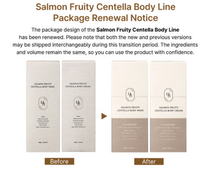 HEVEBLUE Salmon Fruity Centella Body Cream (300ml)